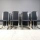 Vintage brass and chrome dining chairs set of 8 - 1970s