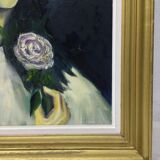 S.foulon - Oil on canvas framed, Woman in hat