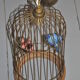 Lustre suspension cage à oiseaux vintage