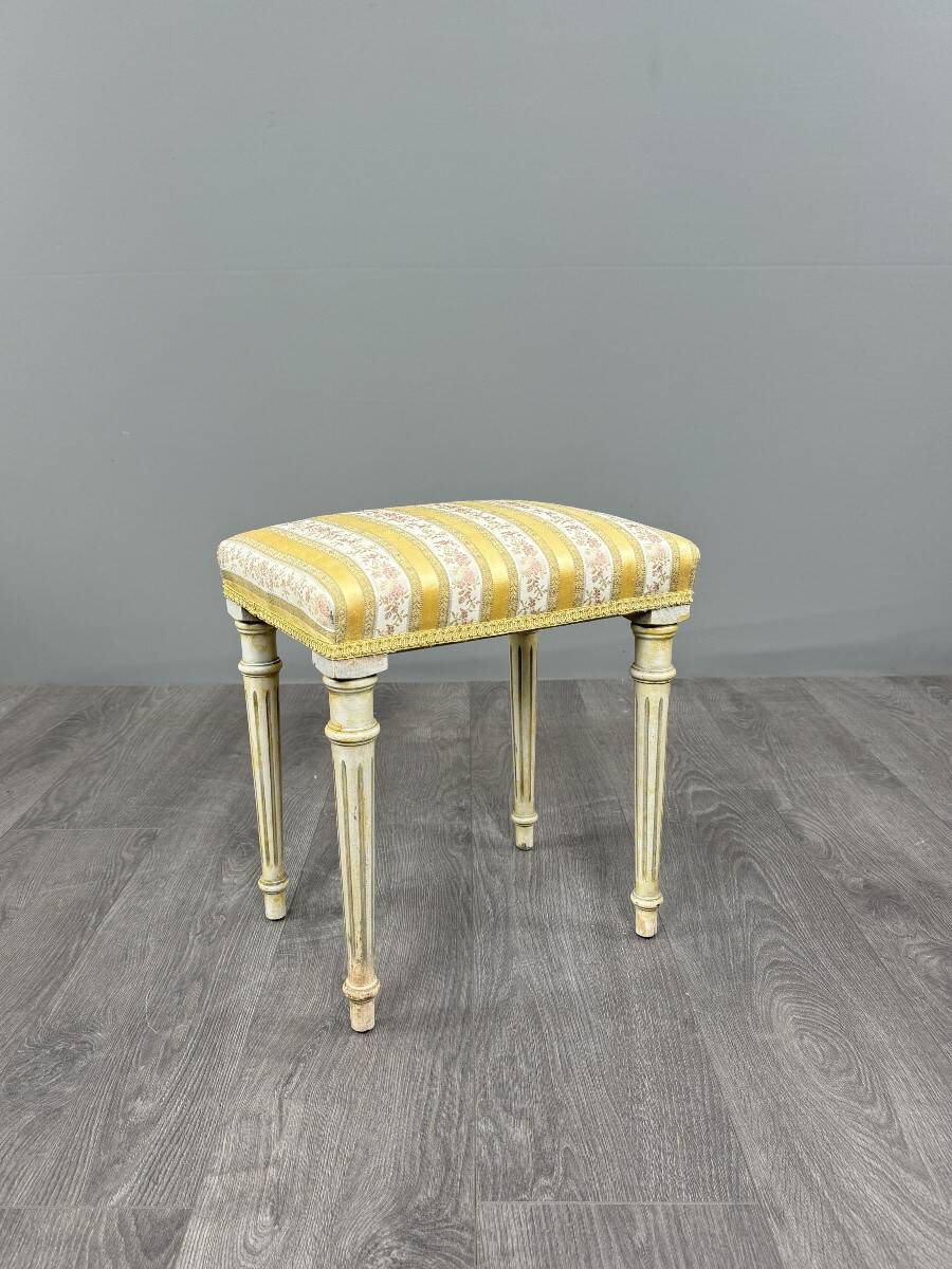 Pair of Medallion Armchairs in Louis XVI Style with Footrests, 20th Century