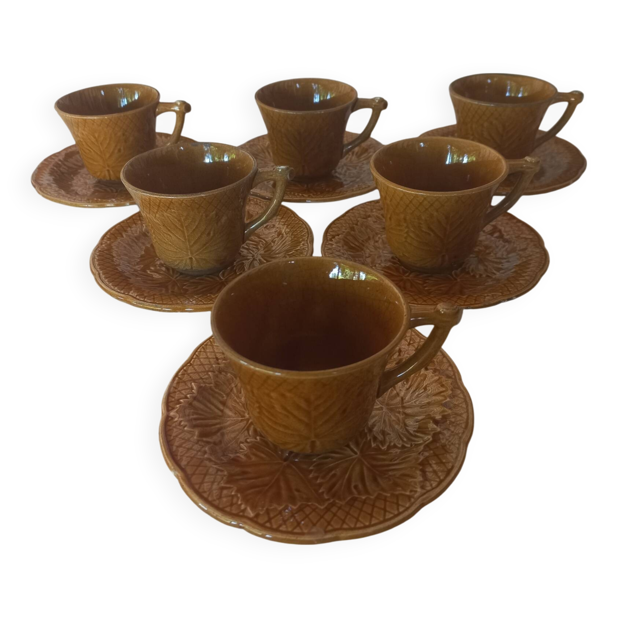 Gien Primefleur coffee service cups and saucers