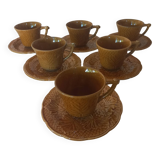 Gien Primefleur coffee service cups and saucers