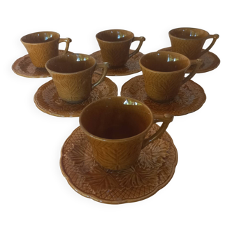 Gien Primefleur coffee service cups and saucers