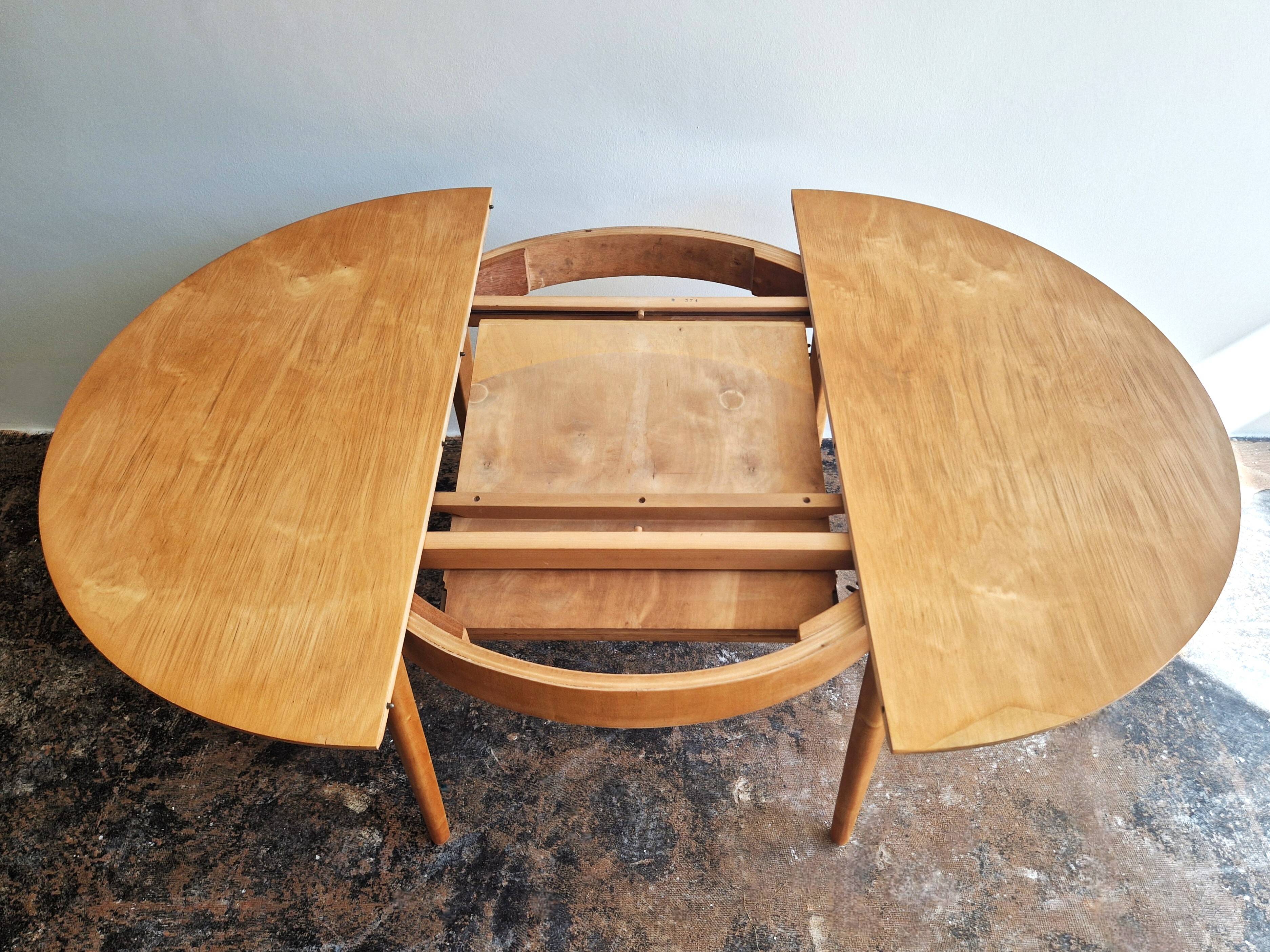 Extendable TB05 dining table by Cees Braakman for Pastoe, 1950's