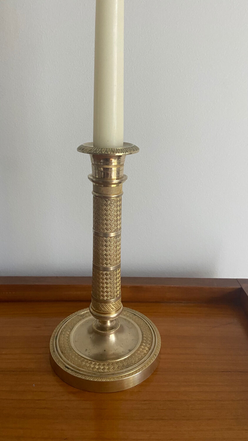 Bronze candle holder XIXth