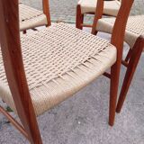 4 chaises Arne Wahl Iversen cordage neuf