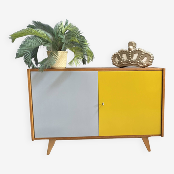 Yellow and Grey Jiri Jiroutek sideboard model U450 Dub 1960 for Interier Praha