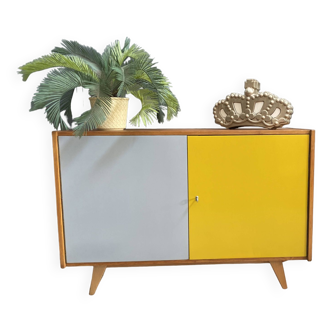 Buffet Jiri Jiroutek jaune et gris modèle U450 Dub 1960 pour Interier Praha