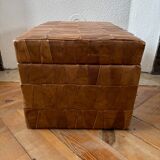 Commode chiffonnier rotin vintage 1970