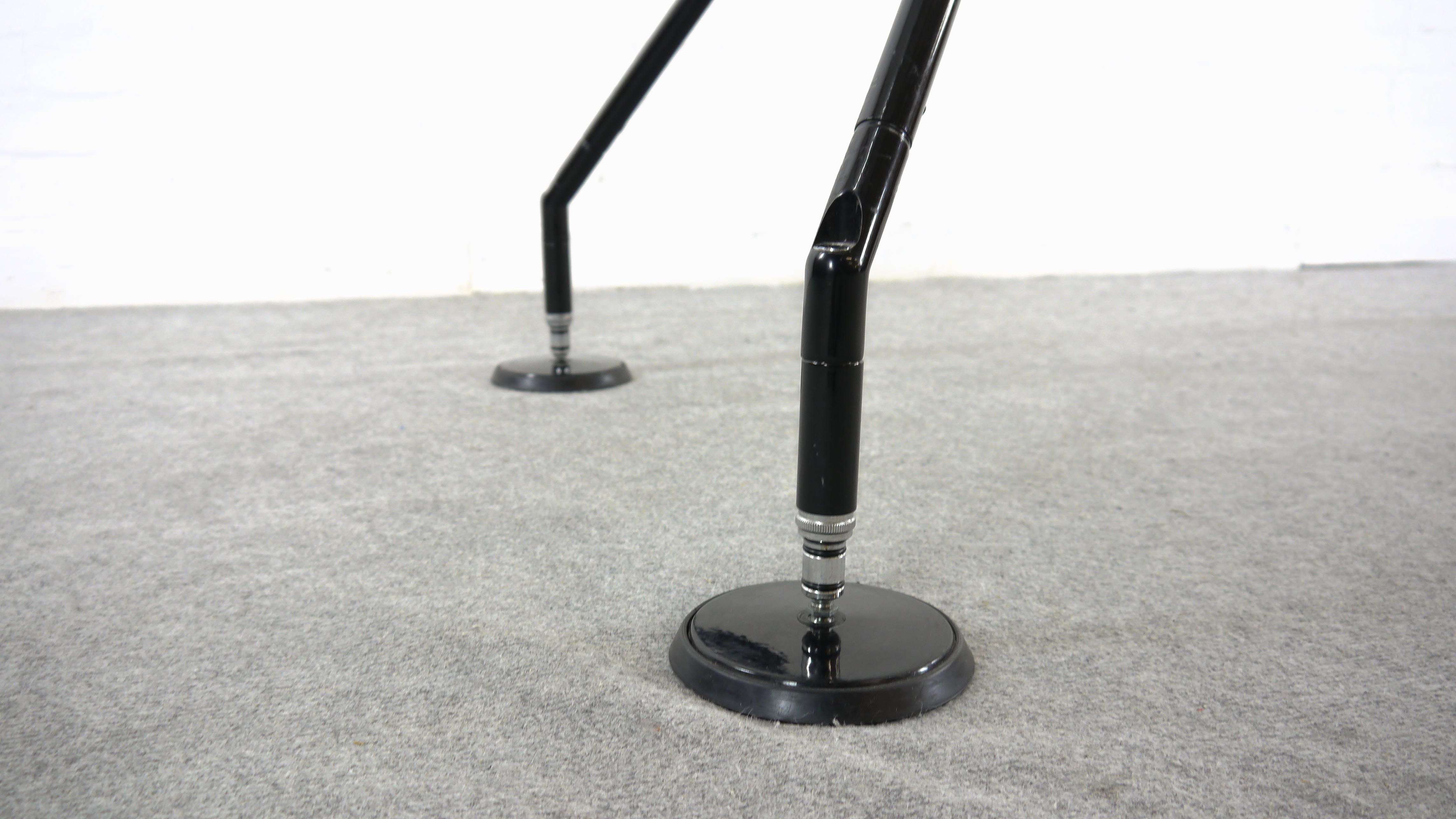 Nomos table-desk in black by Norman Foster 1986 for Tecno, Italy