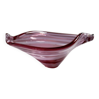 Italian Alexandrite Bowl, handmade with stripes - 1970s