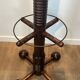 Brutalist coat rack in carved oak by Charles Dudouyt