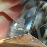 SWAROVSKI candle holder three candles in cut crystal signed 18.5 x 9 x 4cm