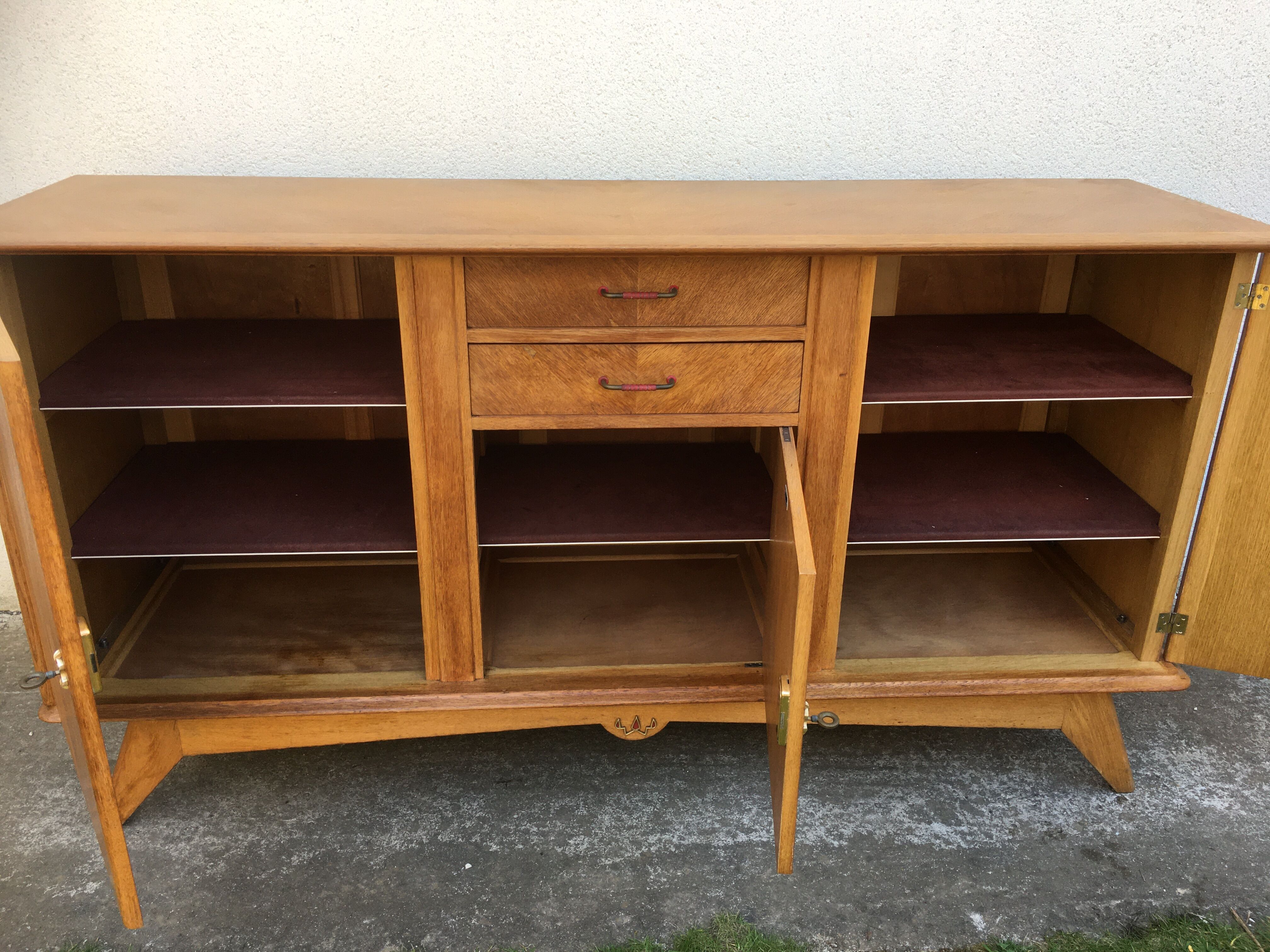 Buffet enfilade vintage feet compass year 50