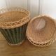 Braided rattan planters