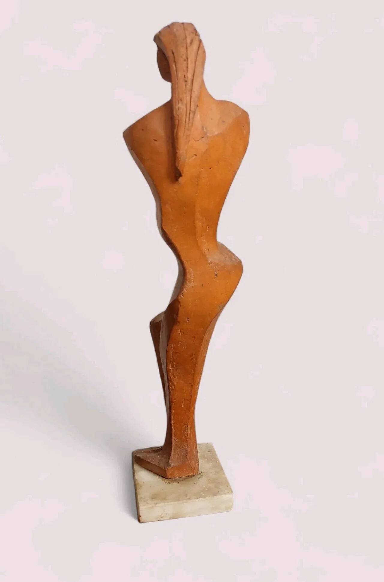 Terracotta female figure by Alberto Sparapani, 20th century
