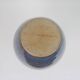 Large blue glazed ceramic vase signed under the base