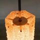 Vintage hexagonal glass and chrome pendant lamp from the 1960s.