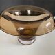 Vintage Gommaire mushroom vase in smoked glass
