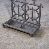 Porte-parapluie en fonte émaillée gris 1940’s