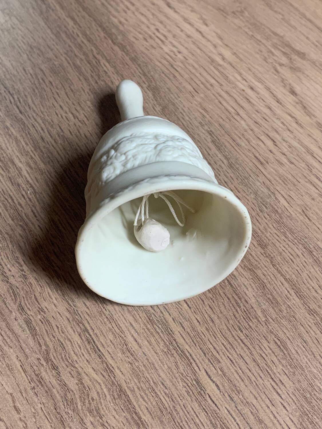white table bell, ceramic call bell 10cm