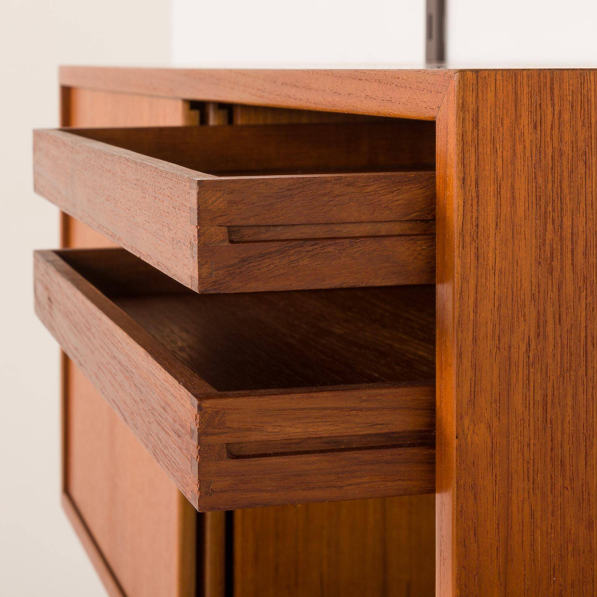 Kai Kristiansen teak wall unit with a desk, FM Mobler 1960s