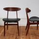 Paire de chaises scandinaves en teck années 60