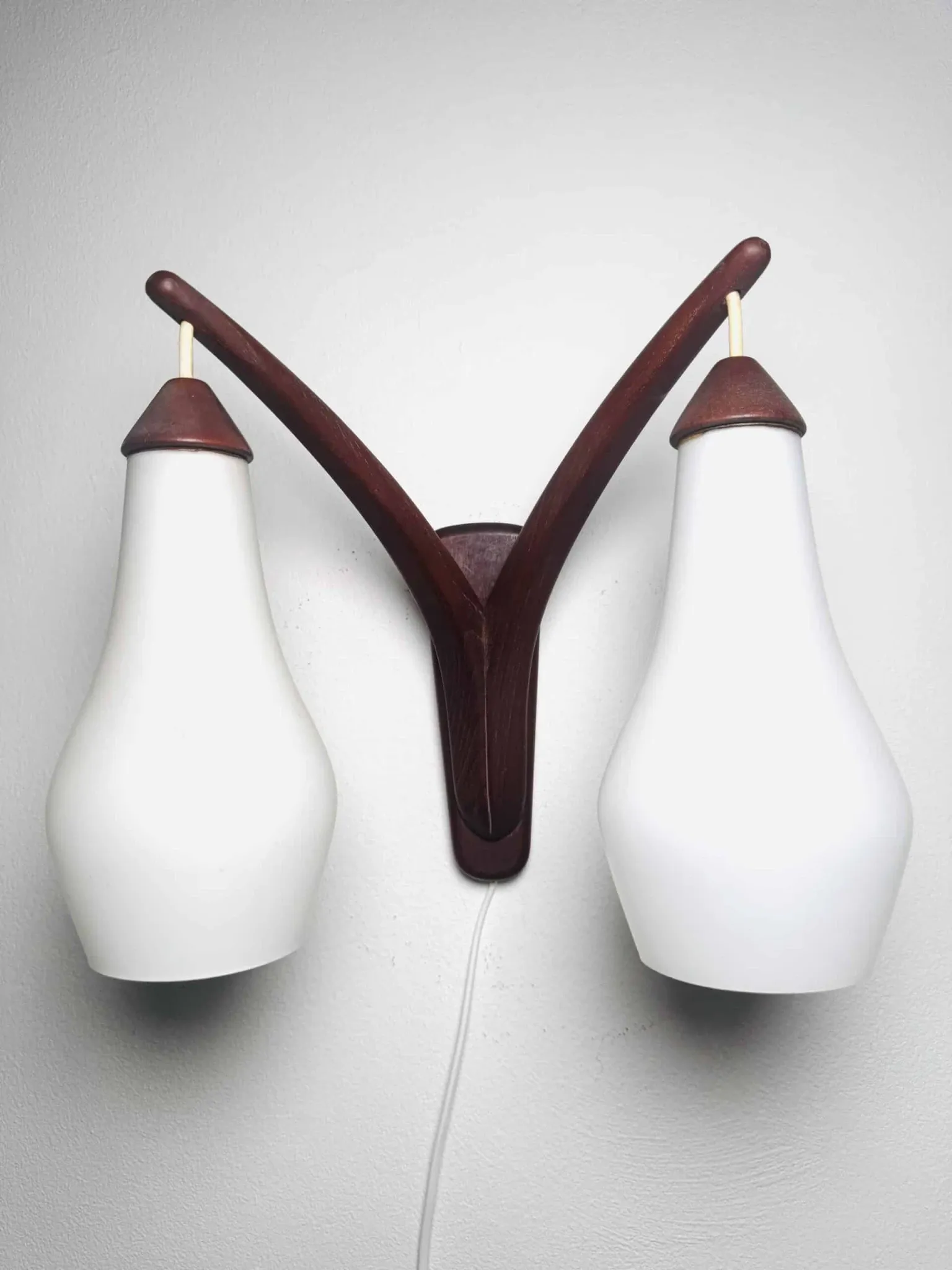 Double-Arm Wall Lamp By Uno & Östen Kristiansson For Luxus, Sweden, 1960S