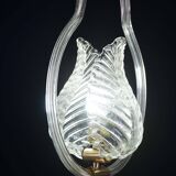Lovely transparent Art Deco Barovier e Toso pendant light Murano glass, 1930s