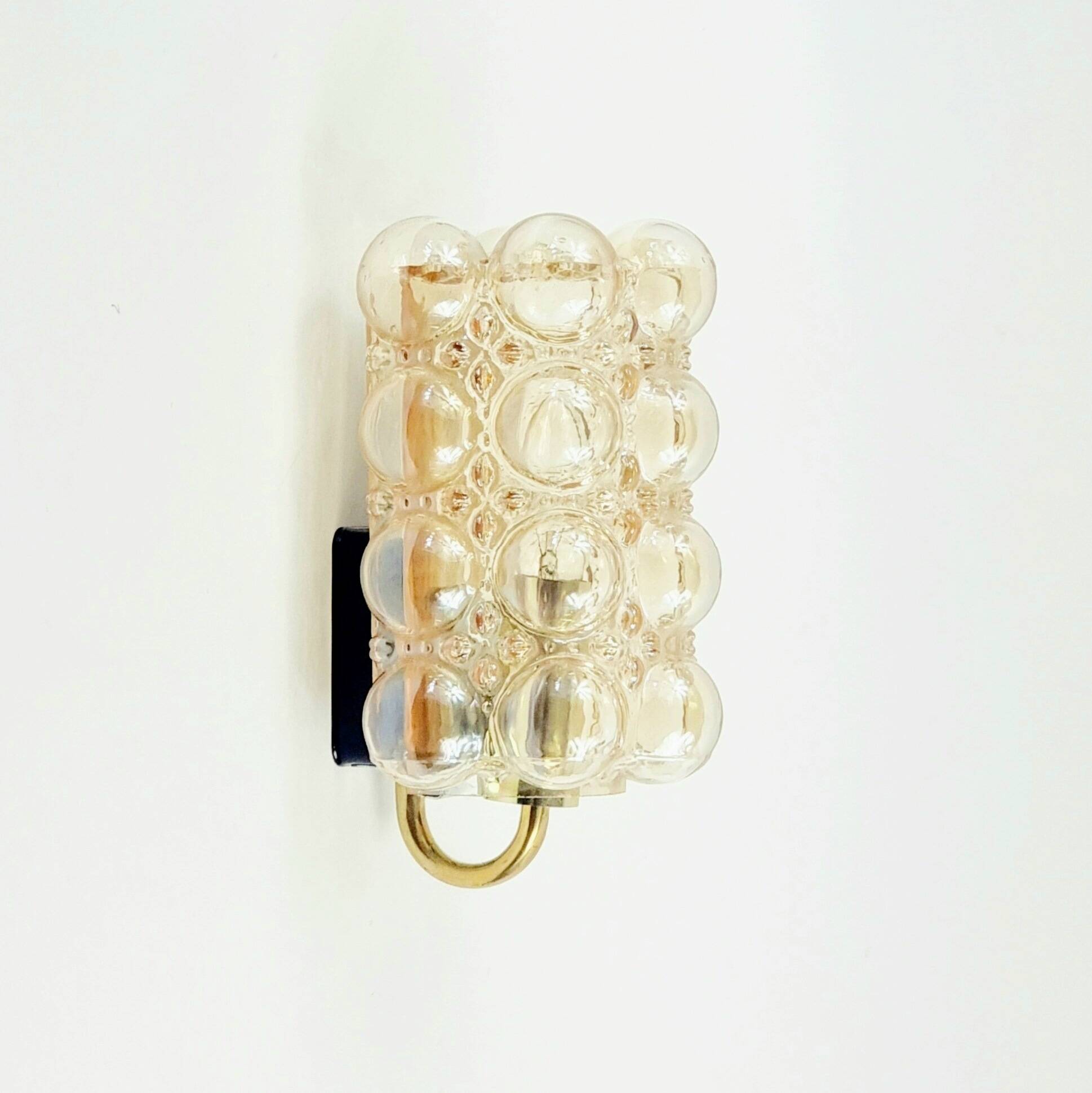 Set of 4 Mid-Century Bubble Glass Wall Lights - H. Tynell, Limburg, 1960s