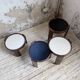 Nido 780 G stackable coffee tables. Frattini for Cassina