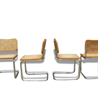 Lot de 8 chaises Cesca B32 par Marcel BREUER