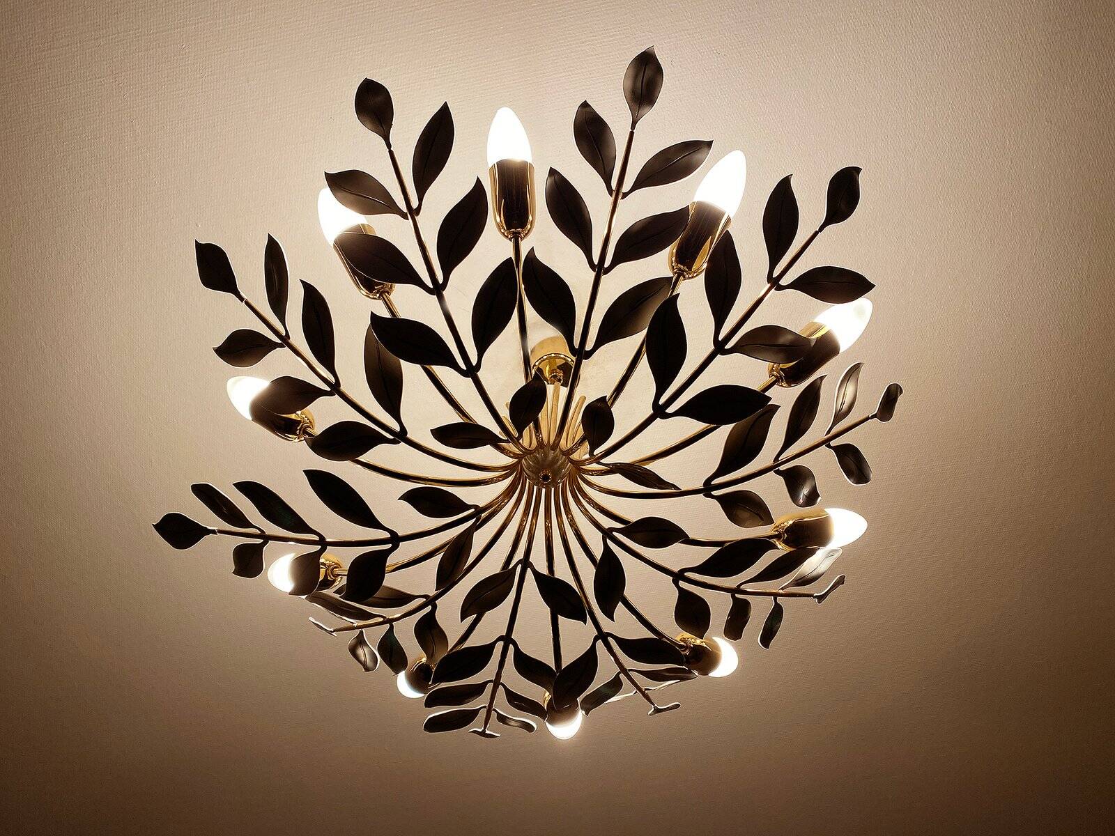 Large vintage pendant light from Vereinigte Werstaetten, 1950s