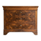 Antique walnut chest of drawers with three drawers.