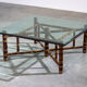 Square coffee table in vintage bamboo 1970 by McGuire model BA - 13 C