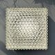 Large vintage ceiling light in textured glass and black Bakelite - 1950s