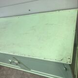 Low green patinated furniture