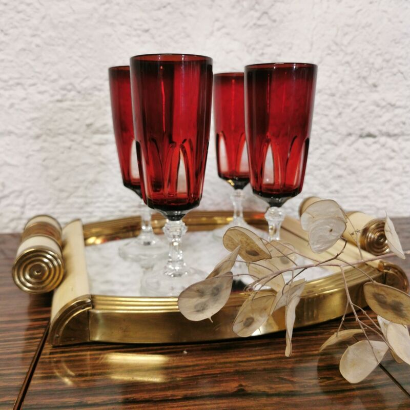 4 flutes "Gothic" Cristal d'Arques