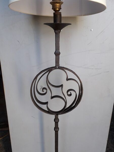 Lamppost wrought iron ep 1930/40 art deco