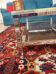 Coffee table glass chrome metal gilded