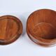 Solid teak bowl with lid. Denmark 1960s (2)
