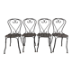 4 wrought iron garden chairs