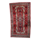 1920s handmade antique wool floral medallion rug, red, 87 × 151 cm - 1C1297