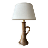 Petite lampe à poser, lampe de chevet vintage En grès émaillé, bon état, au