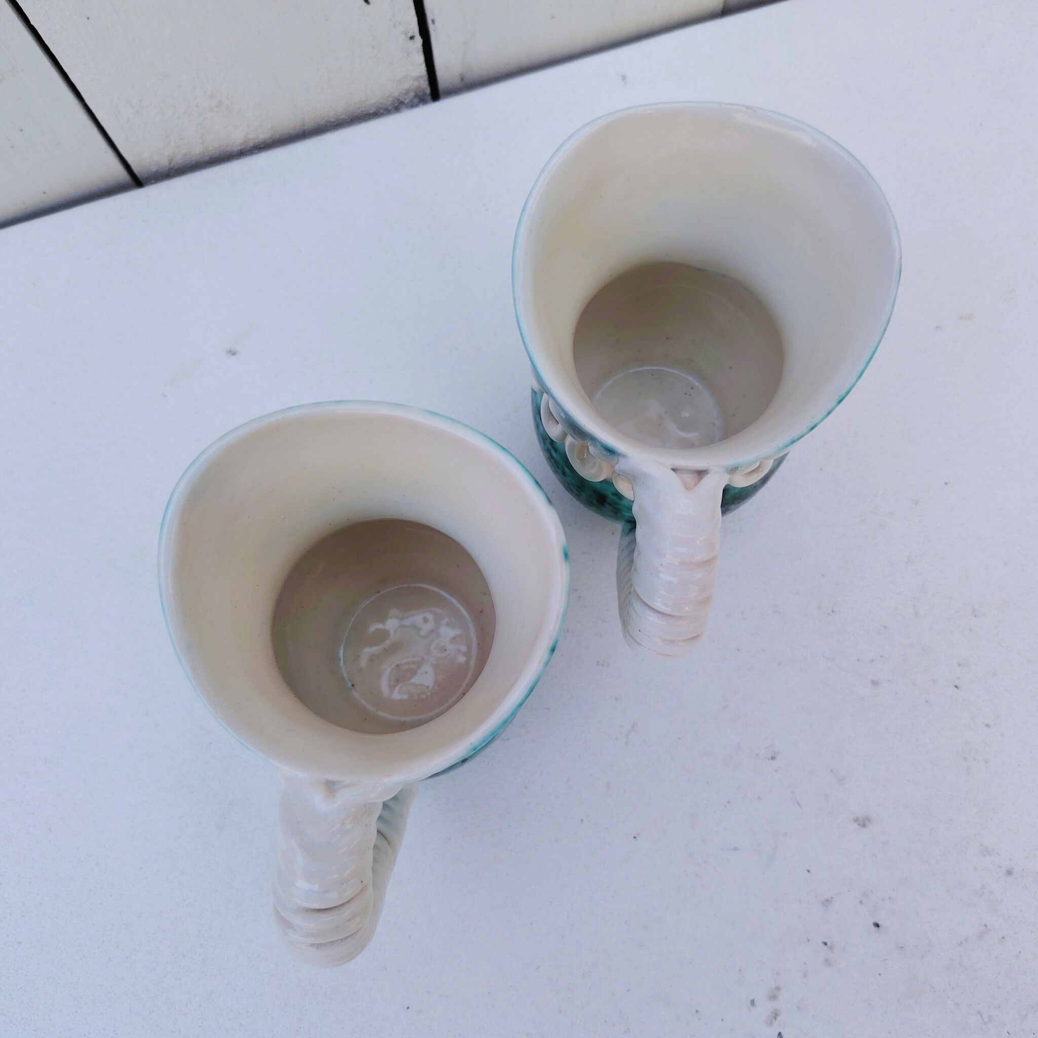 Pair of milk jugs/pitchers, Sainte Radegonde, G.Asch