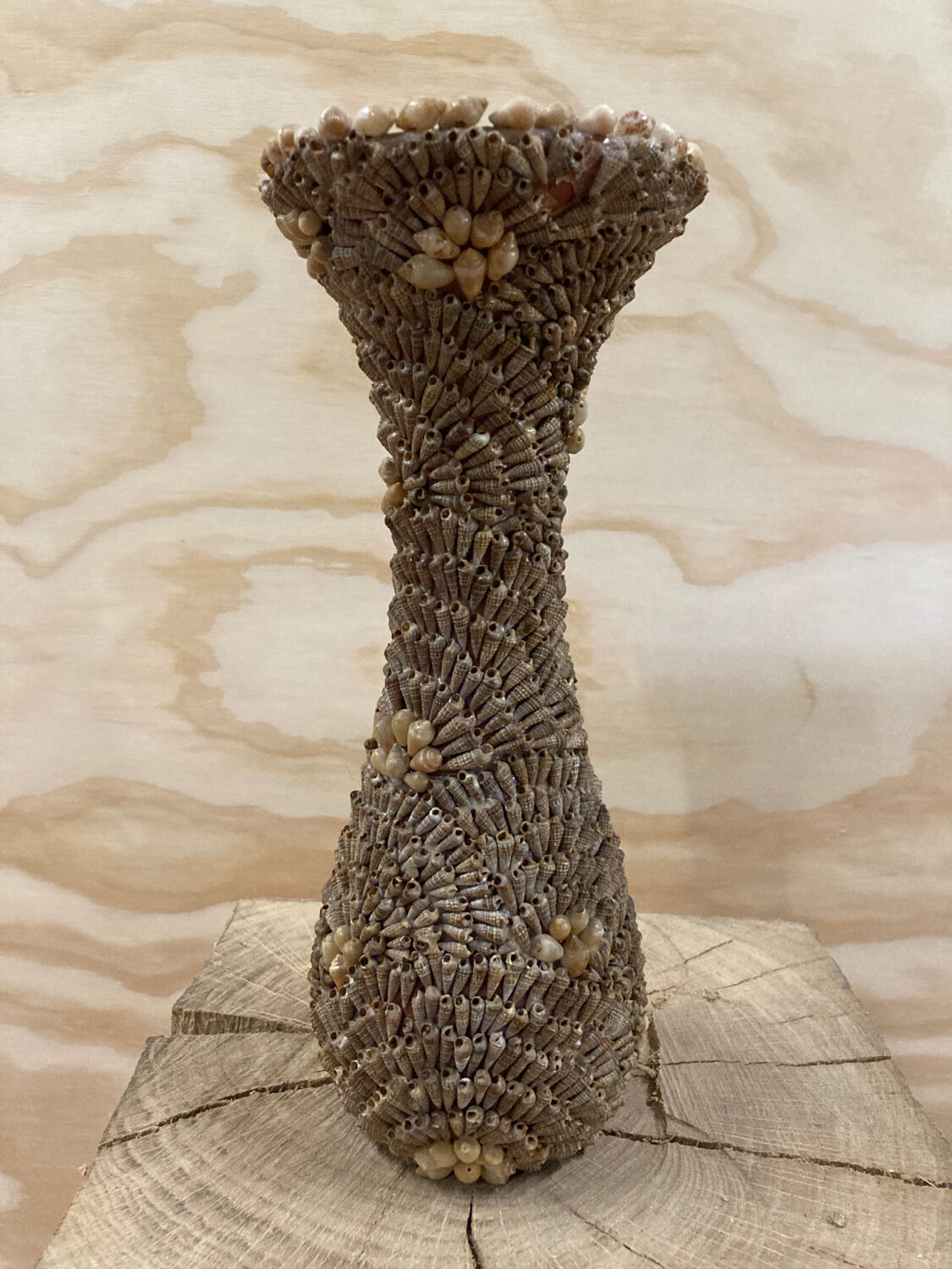 Vase coquillages vintage