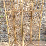 Vintage 4-sided rattan screen