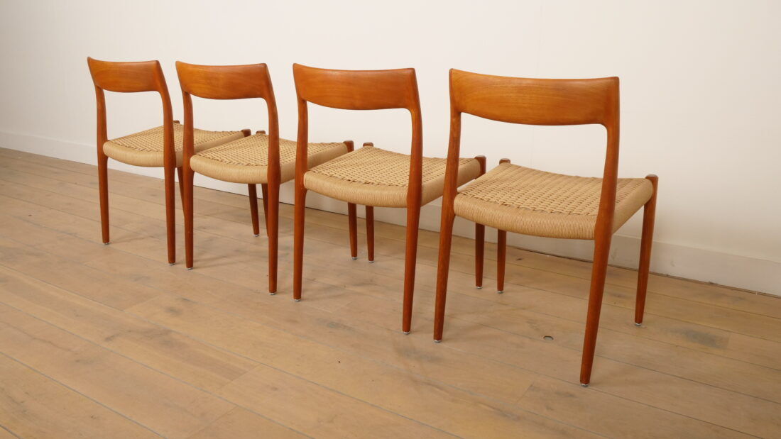 4 x vintage dining chairs | Niels Otto Møller | Model 77