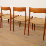 4 x vintage dining chairs | Niels Otto Møller | Model 77