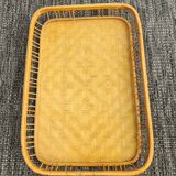 Wicker and banana leaf platter